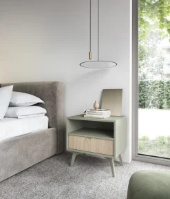 Szafka nocna Sage szałwia/naturalna