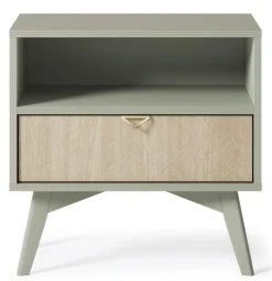 Szafka nocna Sage szałwia/naturalna
