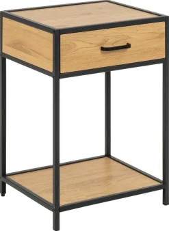 Szafka nocna Seaford naturalny/czarny