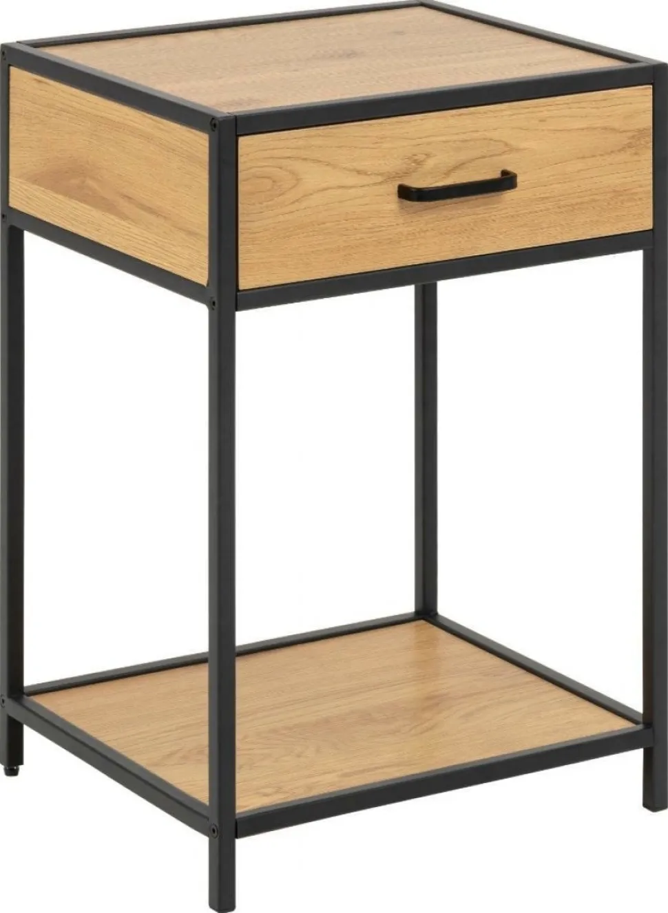 Szafka nocna Seaford naturalny/czarny