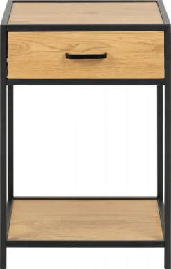 Szafka nocna Seaford naturalny/czarny