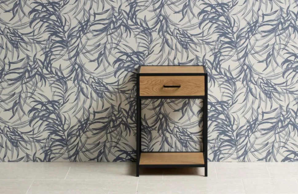 Szafka nocna Seaford naturalny/czarny