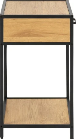 Szafka nocna Seaford naturalny/czarny