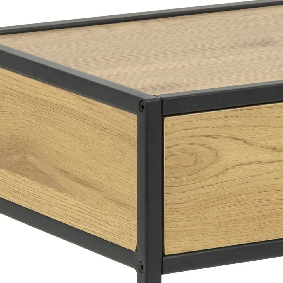 Szafka nocna Seaford naturalny/czarny