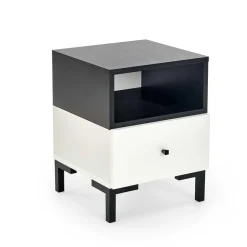 Szafka nocna Tisaia biały/czarny