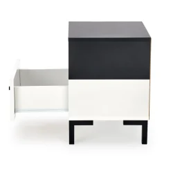 Szafka nocna Tisaia biały/czarny