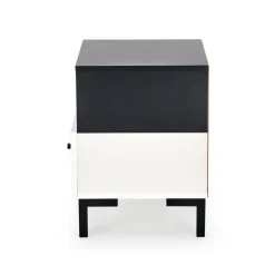 Szafka nocna Tisaia biały/czarny