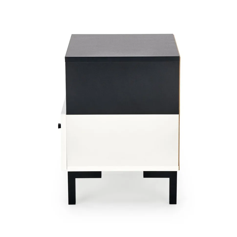 Szafka nocna Tisaia biały/czarny