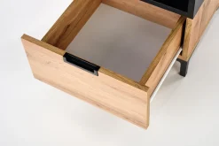 Szafka nocna Tisaia dąb wotan/czarny