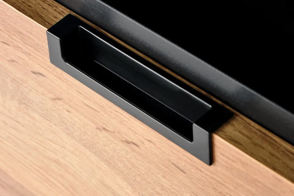 Szafka nocna Tisaia dąb wotan/czarny