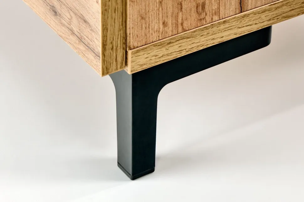 Szafka nocna Tisaia dąb wotan/czarny