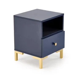 Szafka nocna Tisaia granatowy/złoty