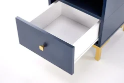 Szafka nocna Tisaia granatowy/złoty