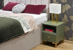 Szafka nocna Tisaia zielony/złoty