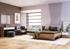 Szafka nocna Tissa 2 szuflady dąb craft/ biały połysk