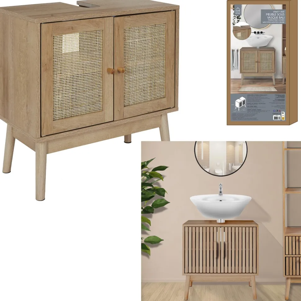 Szafka pod umywalkę Bali naturalna