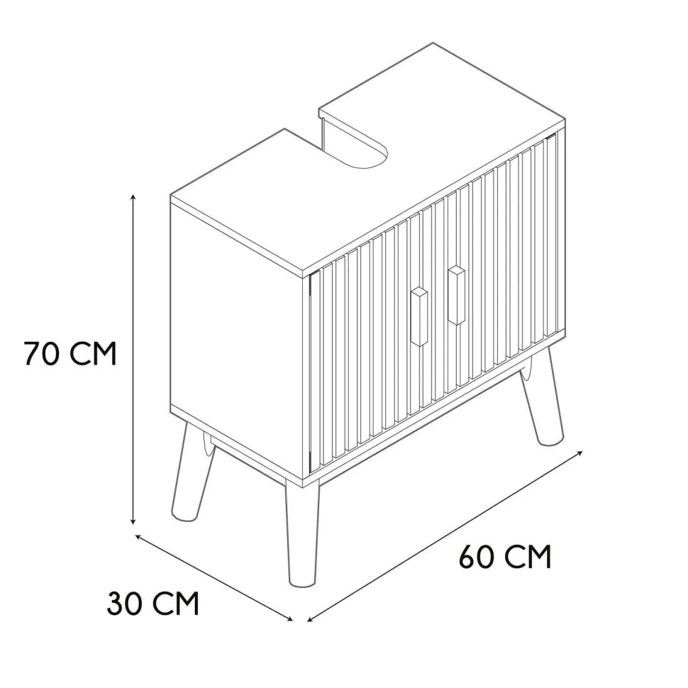 Szafka pod umywalkę Klaus naturalna