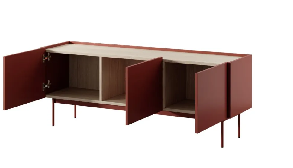 Szafka RTV Cashmer czerwona