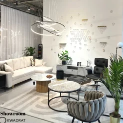 Szafka RTV Delicious ryflowana szara