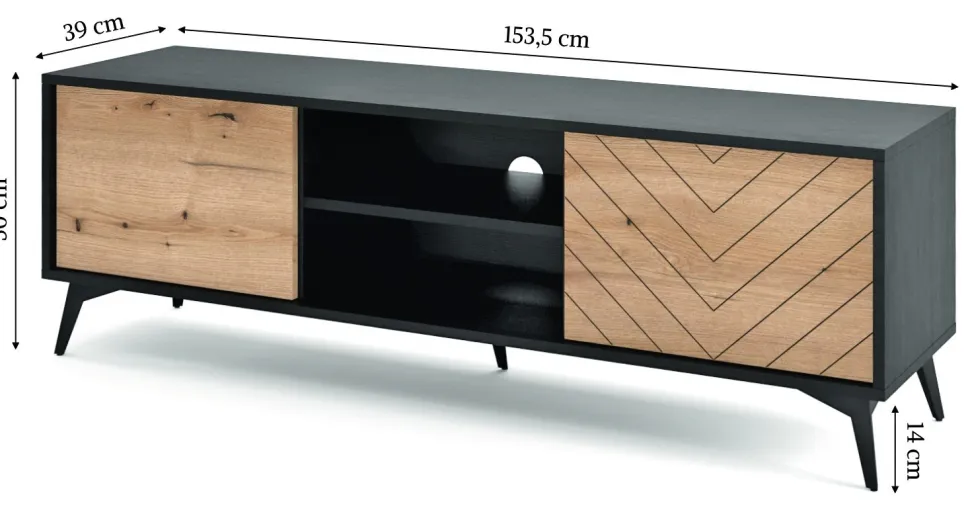 Szafka RTV Fargo w jodełkę