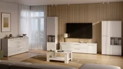 Szafka RTV Flory 150cm biała połysk