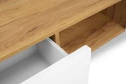 Szafka RTV Lett LT02 Biel/ złoty Dąb