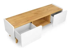 Szafka RTV Lett LT02 Biel/ złoty Dąb