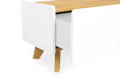 Szafka RTV Lett LT02 Biel/ złoty Dąb