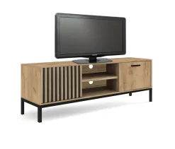 Szafka RTV Markle dąb craft/czarny