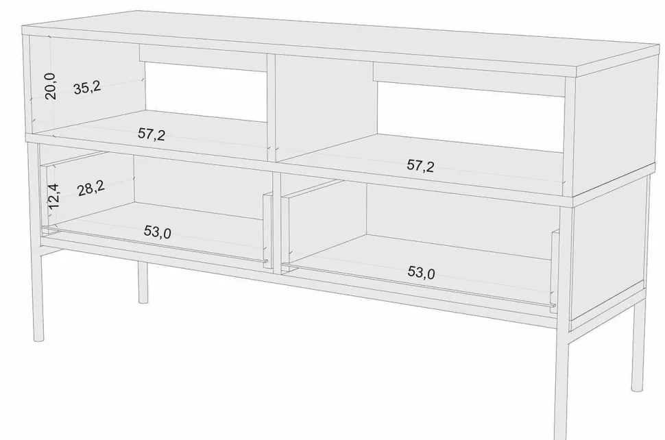 Szafka RTV Polka Navy Blue