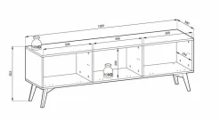 Szafka RTV Sage szałwia/naturalna