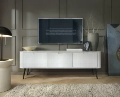 Szafka RTV Seda biała/ nogi czarne