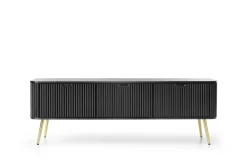 Szafka RTV Seda czarna/nogi złote