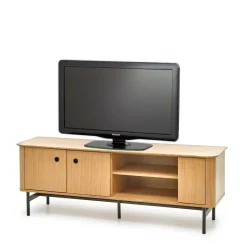 Szafka RTV Zefir dąb/czarny