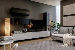 Szafka wisząca Box RTV 175 cm Biały  Połysk