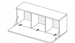 Szafka wisząca Box RTV 175 cm Biały  Połysk
