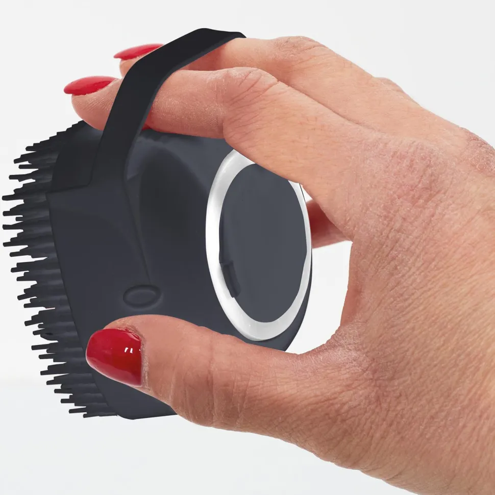 Szczotka do naczyń z pojemnikiem na płyn czarna