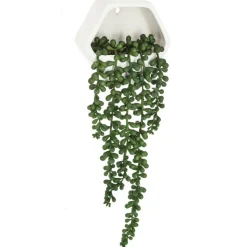 Sztuczna roślina winorośl w cementowej donicy