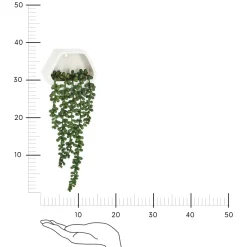 Sztuczna roślina winorośl w cementowej    donicy