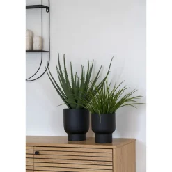 Sztuczna trawa w czarnej donicy 45cm