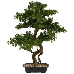Sztuczne drzewko Bonsai 86cm w czarnej ceramicznej donicy