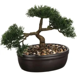 Sztuczne drzewko bonsai w czarnej donicy