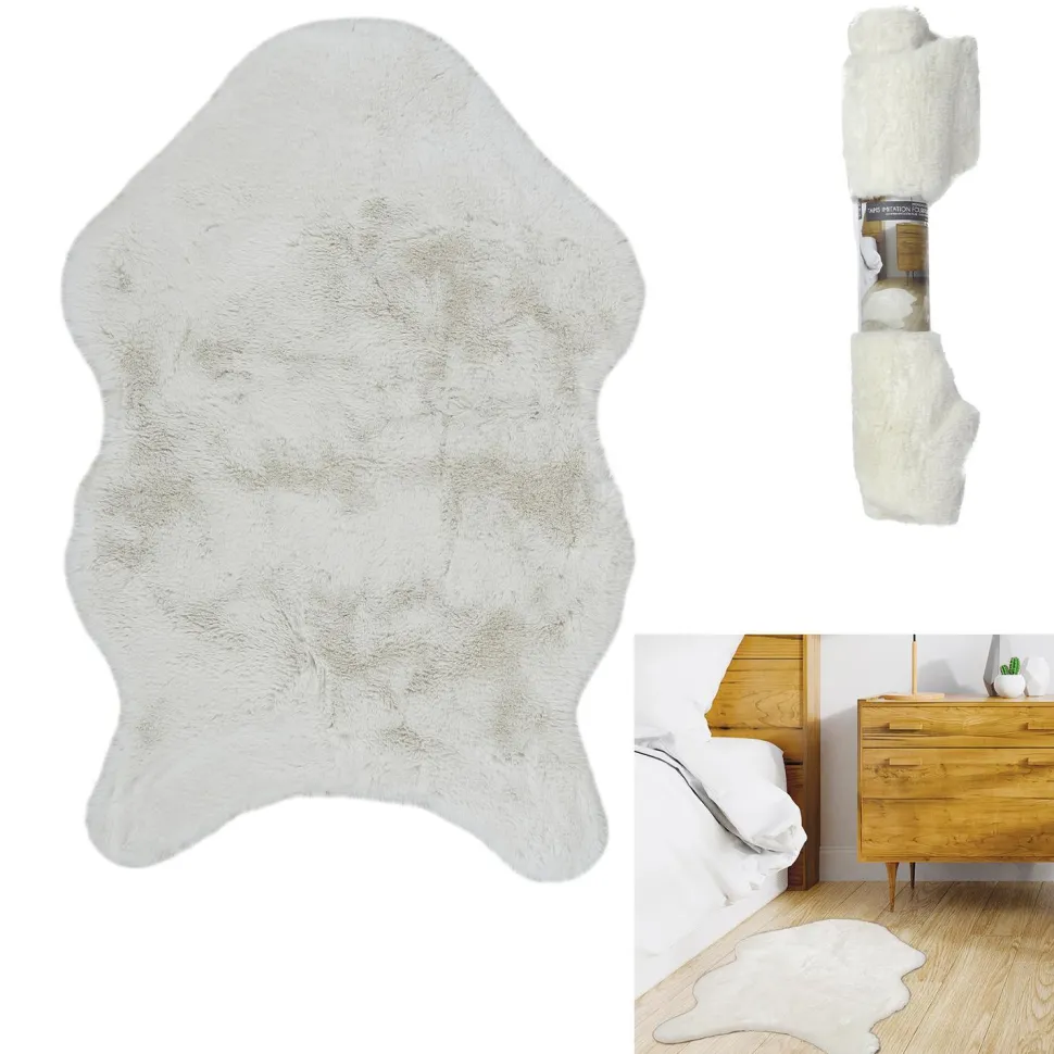Sztuczne futerko/ dywanik Cuso biały