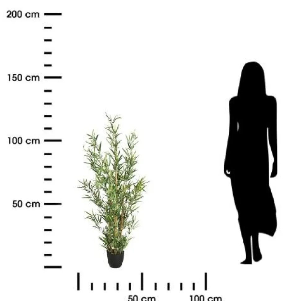 Sztuczny bambus 120cm w donicy czarnej