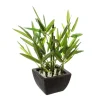 Sztuczny bambus z doniczką 26 cm czarny
