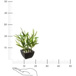 Sztuczny bambus z doniczką 26 cm czarny