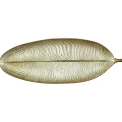 Taca dekoracyjna Liść 59 cm złota