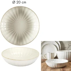 Talerz głęboki Vlora 20cm beżowy