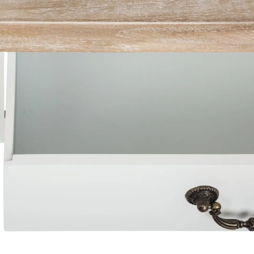 Toaletka Chrysa biała z lustrem 3 szuflady