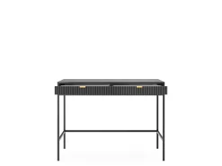 Toaletka Delicious ryflowana czarna złote nogi